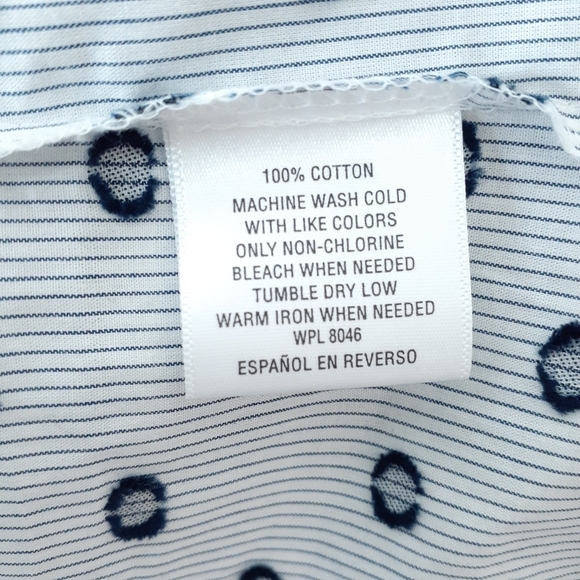 Charter Club Button Up Shirt Sz 4 Pinstripe 768 - Picture 5 of 5